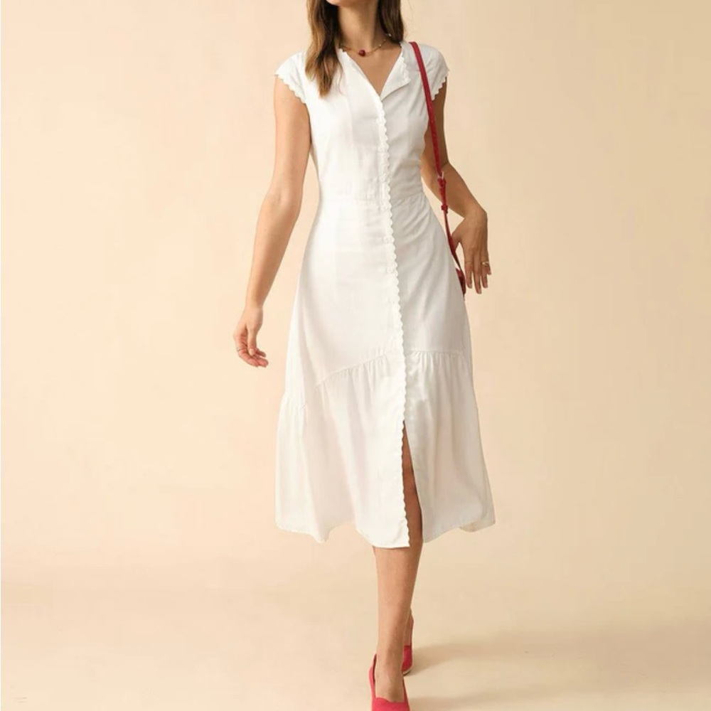 RIHOAS White Midi Dress